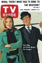 TV Guide cover - Patrick Macnee, Diana Rigg - January 21, 1967