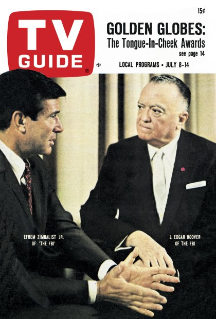TV Guide cover - J. Edgar Hoover, Efrem Zimbalist Jr. - July 8, 1967