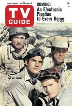 TV Guide cover - Larry Casey, Christopher George, Gary Raymond, Justin Tarr - July 29, 1967