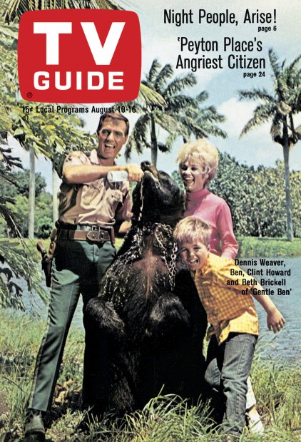 TV Guide cover - Ben, Beth Brickell, Clint Howard, Dennis Weaver - August 10, 1968
