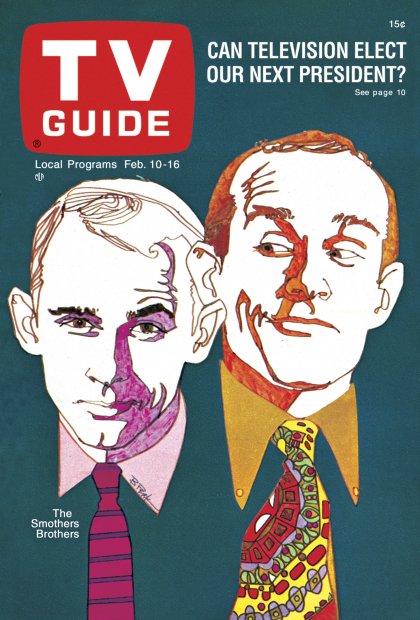 TV Guide cover - Dick Smothers, Tom Smothers - February 10, 1968