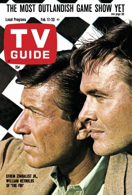 TV Guide cover - William Reynolds, Efrem Zimbalist Jr. - February 17, 1968