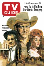 TV Guide cover - James Arness, Amanda Blake, Milburn Stone - August 17, 1968