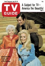 TV Guide cover - Linda Evans, Richard Long, Barbara Stanwyck - July 20, 1968