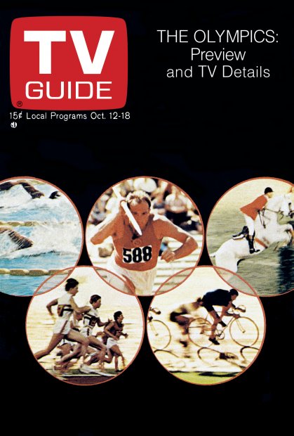 TV Guide cover - The Olympics: Preview and TV Details - October 12, 1968