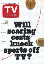 TV Guide cover - Will soaring costs knock sports off TV? - August 9, 1969