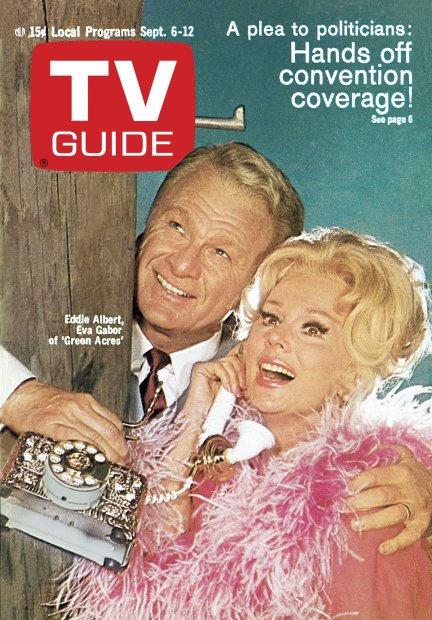 TV Guide cover - Eddie Albert, Eva Gabor - September 6, 1969