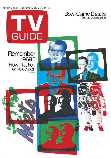 TV Guide cover - Spiro Agnew, New York Mets, Richard Nixon, Dick Smothers, Tom Smothers - December 27, 1969