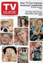 TV Guide cover - David Akeman, Cathy Baker, Roy Clark, Louis Jones, Buck Owens, Jeannine Riley, Lulu Roman, Dianne Scott, Gordie Tapp - March 7, 1970