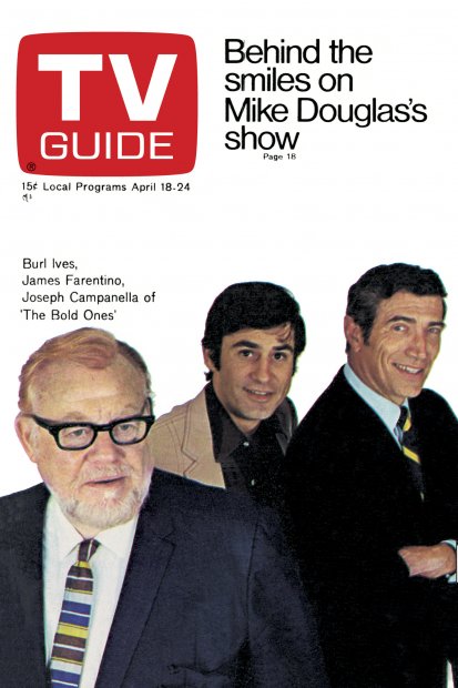 TV Guide cover - Joseph Campanella, James Farentino, Burl Ives - April 18, 1970