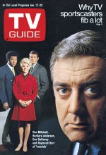 TV Guide cover - Barbara Anderson, Raymond Burr, Don Galloway, Don Mitchell - January 17, 1970