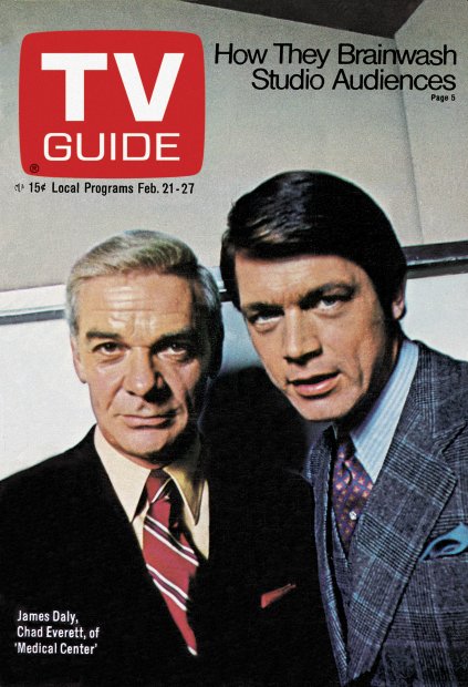 TV Guide cover - James Daly, Chad Everett - February 21, 1970