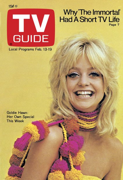 TV Guide cover - Goldie Hawn - February 13, 1971