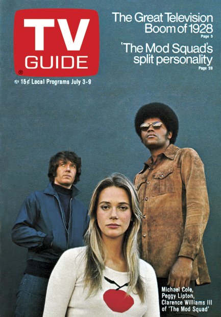 TV Guide cover - Michael Cole, Peggy Lipton, Clarence Williams III - July 3, 1971