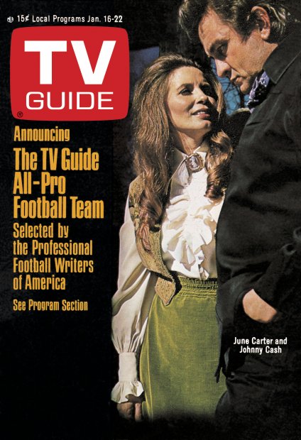 TV Guide cover - June Carter, Johnny Cash - January 16, 1971