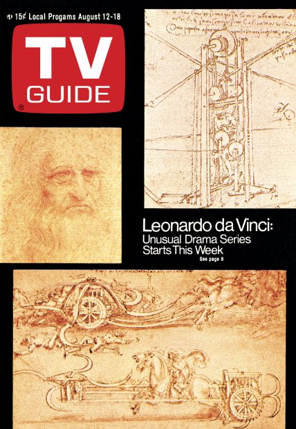 TV Guide cover - Leonardo da Vinci - August 12, 1972