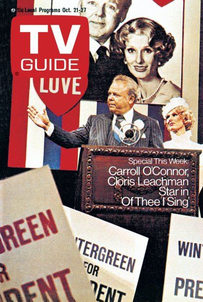 TV Guide cover - Cloris Leachman, Carroll O'Connor - October 21, 1972