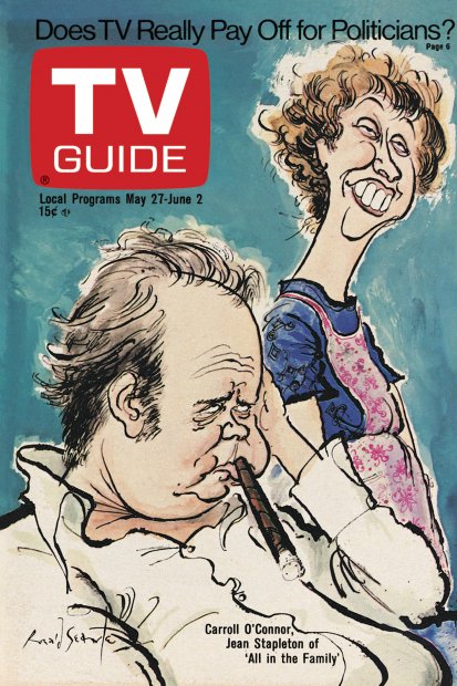 TV Guide cover - Carroll O'Connor, Jean Stapleton - May 27, 1972
