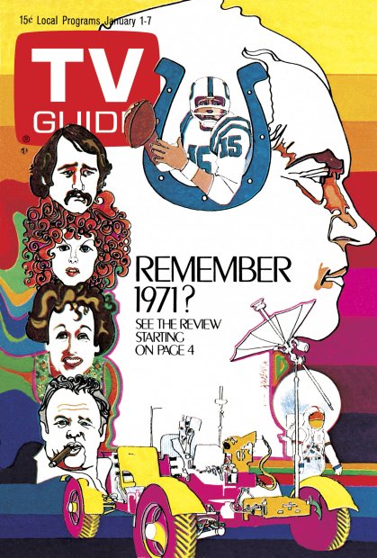 TV Guide cover - Richard Nixon, Carroll O'Connor, Rob Reiner, Jean Stapleton, Sally Struthers - January 1, 1972