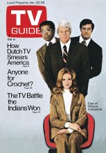TV Guide cover - Lynda Day George, Peter Graves, Peter Lupus, Greg Morris - January 22, 1972