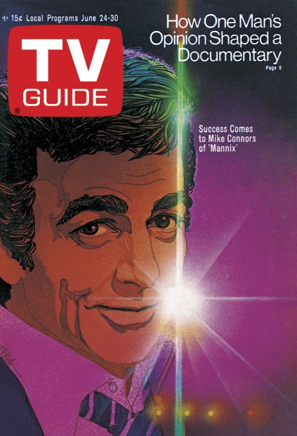 TV Guide cover - Mike Connors - June 24, 1972