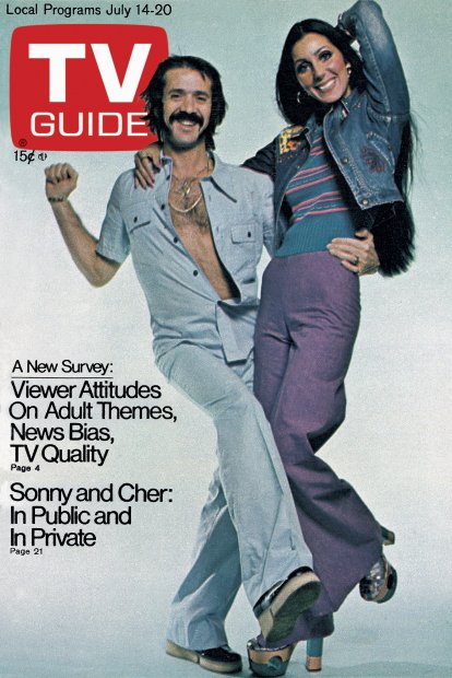 TV Guide cover - Cher Bono, Sonny Bono - July 14, 1973