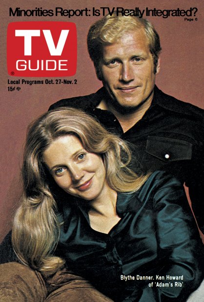 TV Guide cover - Blythe Danner, Ken Howard - October 27, 1973
