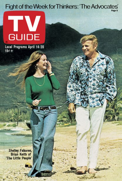 TV Guide cover - Shelley Fabares, Brian Keith - April 14, 1973