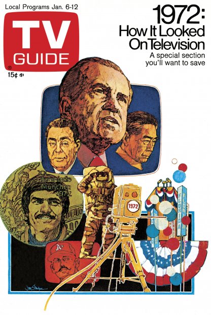 TV Guide cover - Leonid Brezhnev, Chou En-Lai, Richard Nixon, Mark Spitz - January 6, 1973