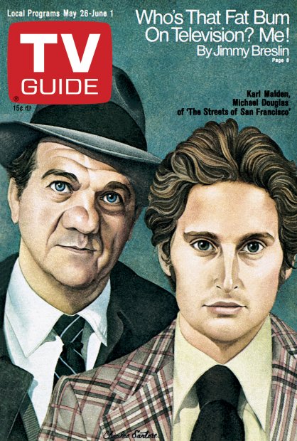 TV Guide cover - Michael Douglas, Karl Malden - May 26, 1973