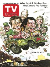 TV Guide cover - Alan Alda, Gary Burghoff, Larry Linville, Wayne Rogers, McLean Stevenson, Loretta Swit - November 2, 1974