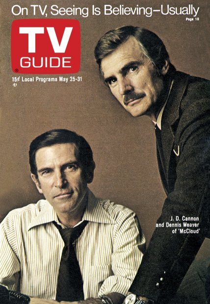 TV Guide cover - J.D. Cannon, Dennis Weaver - May 25, 1974