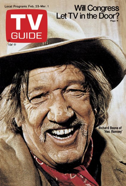 TV Guide cover - Richard Boone - February 23, 1974