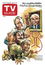 TV Guide cover - Redd Foxx, Norman Lear, Bill Macy, Carroll O'Connor - April 6, 1974