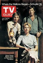 TV Guide cover - Michael Learned, Richard Thomas, Ralph Waite - April 13, 1974