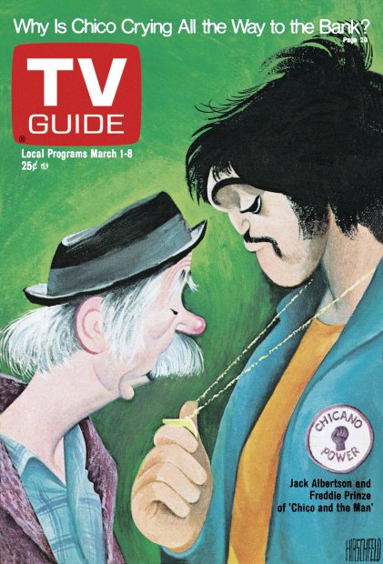 TV Guide cover - Jack Albertson, Freddie Prinze - March 1, 1975