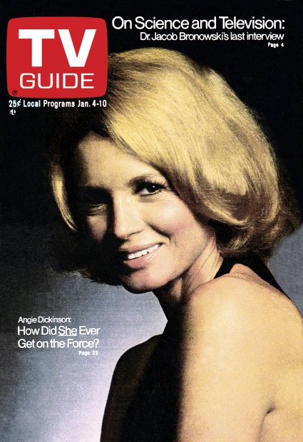 TV Guide cover - Angie Dickinson - January 4, 1975