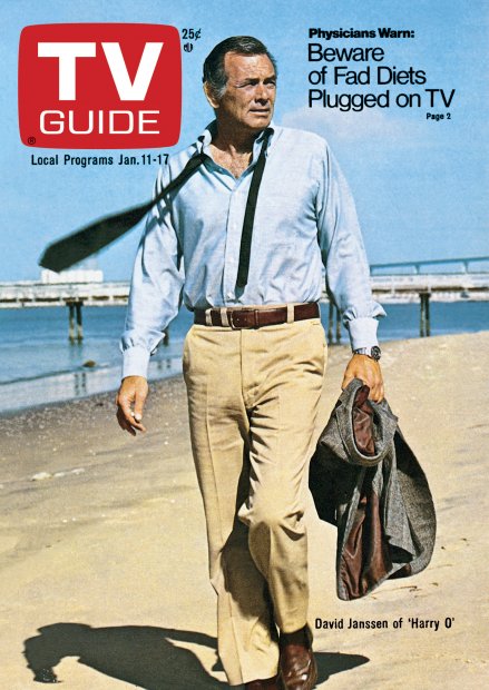 TV Guide cover - David Janssen - January 11, 1975