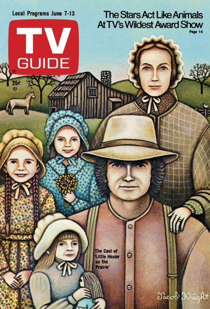 TV Guide cover - Melissa Sue Anderson, Melissa Gilbert, Karen Grassle, Lindsay Greenbush, Sidney Greenbush, Michael Landon - June 7, 1975