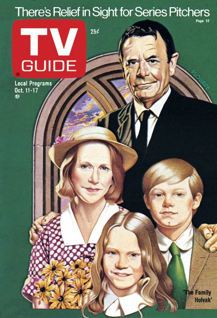 TV Guide cover - Elizabeth Cheshire, Glenn Ford, Julie Harris, Lance Kerwin - October 11, 1975