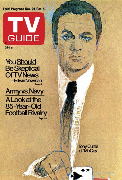 TV Guide cover - Tony Curtis - November 29, 1975