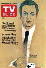 TV Guide cover - Tony Curtis - November 29, 1975