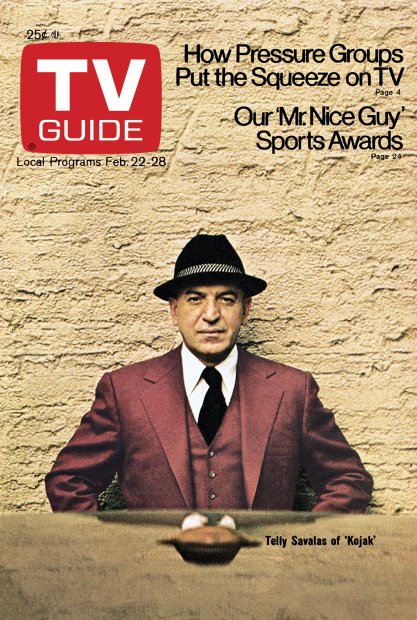 TV Guide cover - Telly Savalas - February 22, 1975