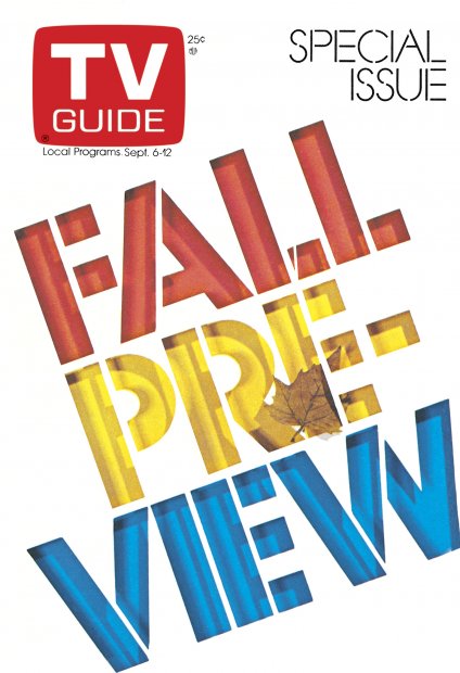 TV Guide cover - Fall Preview - September 6, 1975