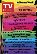 TV Guide cover - A Banner Week! - November 22, 1975
