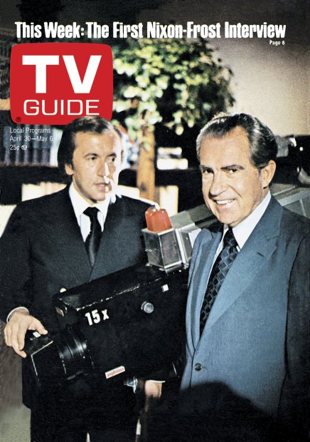 TV Guide cover - David Frost, Richard Nixon - April 30, 1977