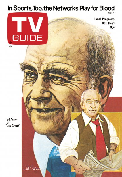 TV Guide cover - Ed Asner - October 15, 1977