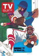 TV Guide cover - Baseball '77: The Winners Are... - April 9, 1977