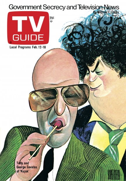 TV Guide cover - George Savalas, Telly Savalas - February 12, 1977