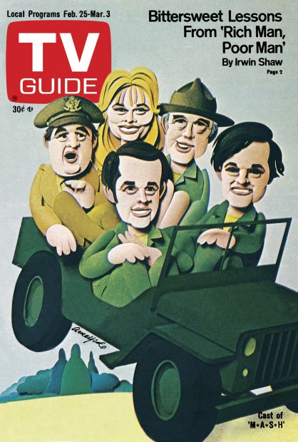 TV Guide cover - Alan Alda, Mike Farrell, Harry Morgan, David Ogden Stiers, Loretta Swit - February 25, 1978